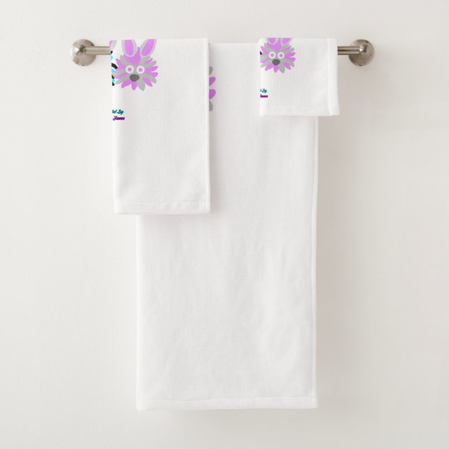 Bunny Fuzzies Bathroom Towel Set (Insitu)
