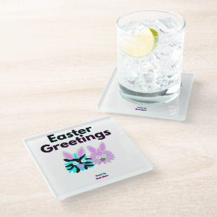 Bunny Fuzzies Glass Coaster