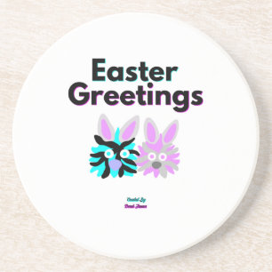 Bunny Fuzzies Sandstone Coaster