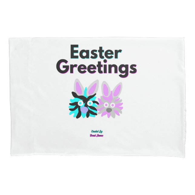 Bunny Fuzzies Standard Pillowcase (Front)