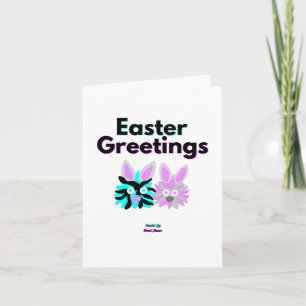 Bunny Fuzzies Vertical Small Greeting Card