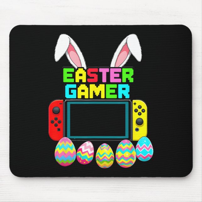 Bunny Gaming Controller Gamer Boys Funny Video Gam Mouse Pad (Front)
