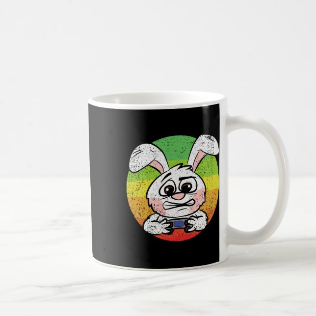 Bunny Gaming Easter Egg Hunting Video-game Control Coffee Mug (Right)