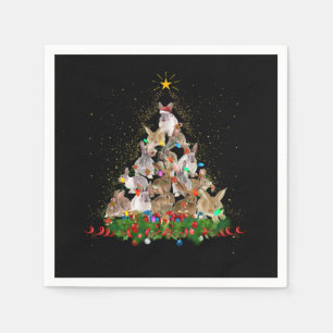 Bunny Gift Bunny Rabbit Christmas Tree Beautiful Napkin