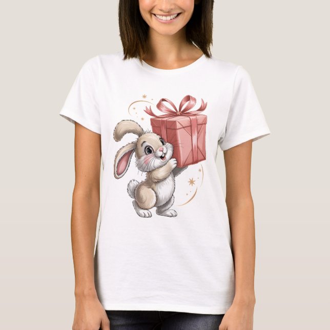 Bunny Gift Fumble T-Shirt (Front)