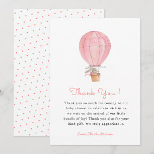 Bunny  Girl Baby shower Thank you