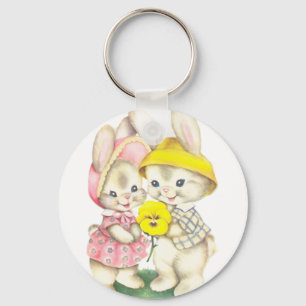 Bunny Girl+Boy Key Ring
