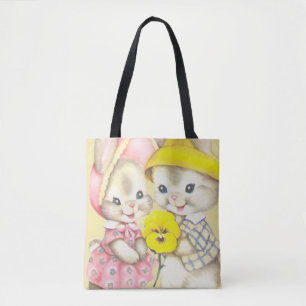 Bunny Girl + Boy Tote Bag