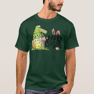 Bunny Gnome Rabbit Eggd Hunting Happy Easter Day T-Shirt