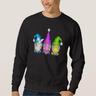 Bunny Gnome Rabbit Eggs Hunting Happy Easter Day F Sweatshirt