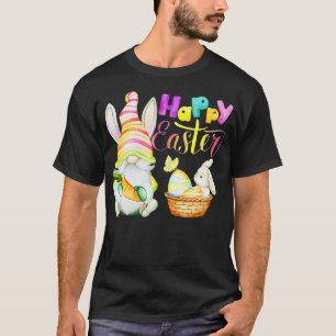 Bunny Gnome Rabbit Eggs Hunting Happy Easter Day F T-Shirt