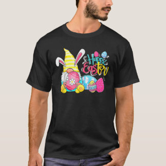 Bunny Gnome Rabbit Eggs Hunting Happy Easter Day F T-Shirt