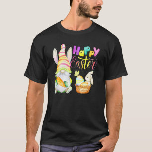 Bunny Gnome Rabbit Eggs Hunting Happy Easter Day F T-Shirt