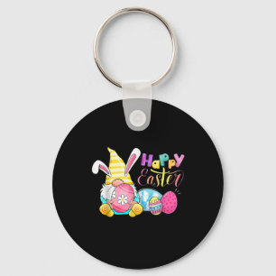 Bunny Gnome Rabbit Eggs Hunting Happy Easter Day Key Ring
