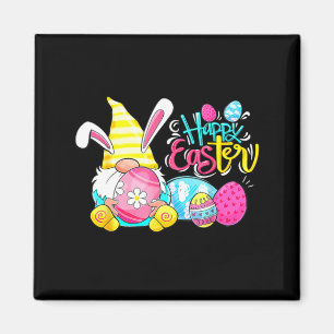 Bunny Gnome Rabbit Eggs Hunting Happy Easter Day  Magnet