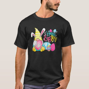 Bunny Gnome Rabbit Eggs Hunting Happy Easter Day T-Shirt