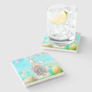 Bunny Gnome Stone Coaster