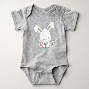 Bunny Going To School, Cute Bunny, Books, Pencil Baby Bodysuit