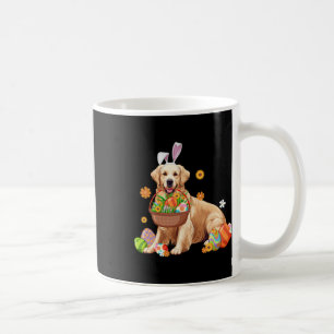 Bunny Golden Retriever Dog Easter Eggs Bysket Boys Coffee Mug