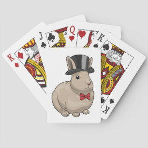 Bunny Groom Cylinder Wedding Playing Cards