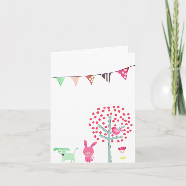 Bunny Happy Easter Card (Front)