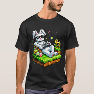 Bunny Happy Easter Day Egg Video Game Gift Men Boy T-Shirt