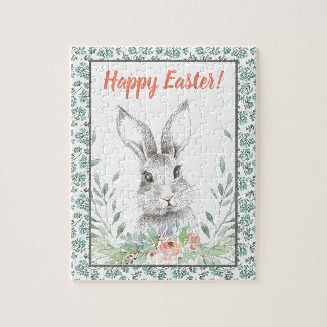 Bunny Happy Easter Jigsaw Puzzle (Vertical)