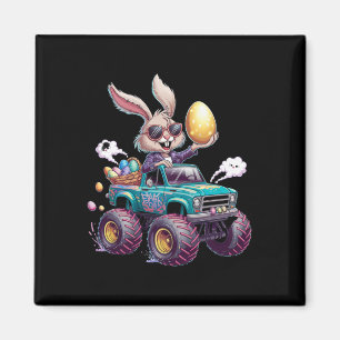 Bunny Happy Easter Monster Truck Lovers Kids Magnet