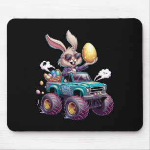 Bunny Happy Easter Monster Truck Lovers Kids Mouse Pad