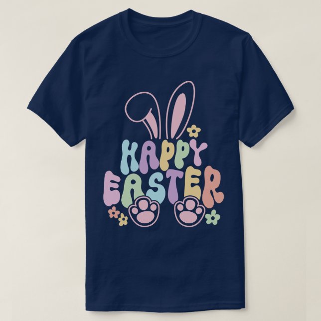 Bunny Happy Easter  T-Shirt (Design Front)