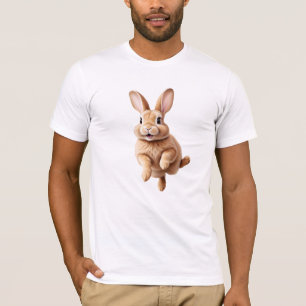 Bunny Happy Playful Fun Jumping In The Air Rabbit T-Shirt
