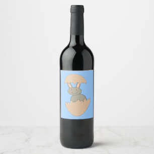 Bunny Hatching from Egg Weird Bottle Labels