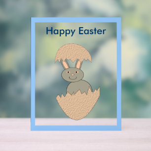 Bunny Hatching from Egg Weird Custom Acrylic Sign