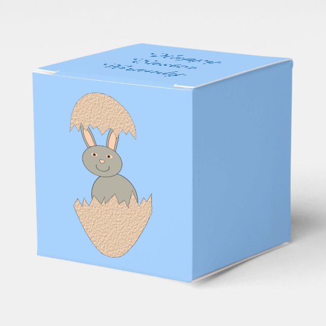 Bunny Hatching from Egg Weird Custom Favour Box (Front Side)