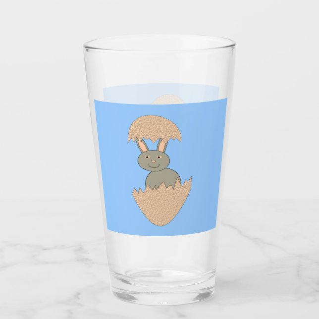Bunny Hatching from Egg Weird Glass (Front)