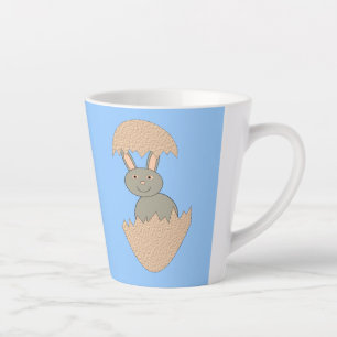 Bunny Hatching from Egg Weird Latte Mug
