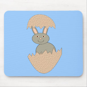 Bunny Hatching from Egg Weird Mousepad
