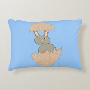 Bunny Hatching from Egg Weird Pillow