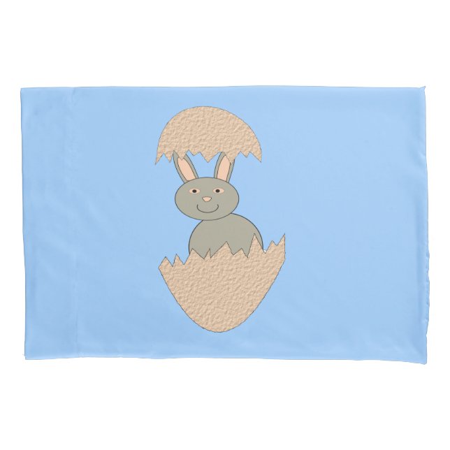 Bunny Hatching from Egg Weird Pillowcase (Front)