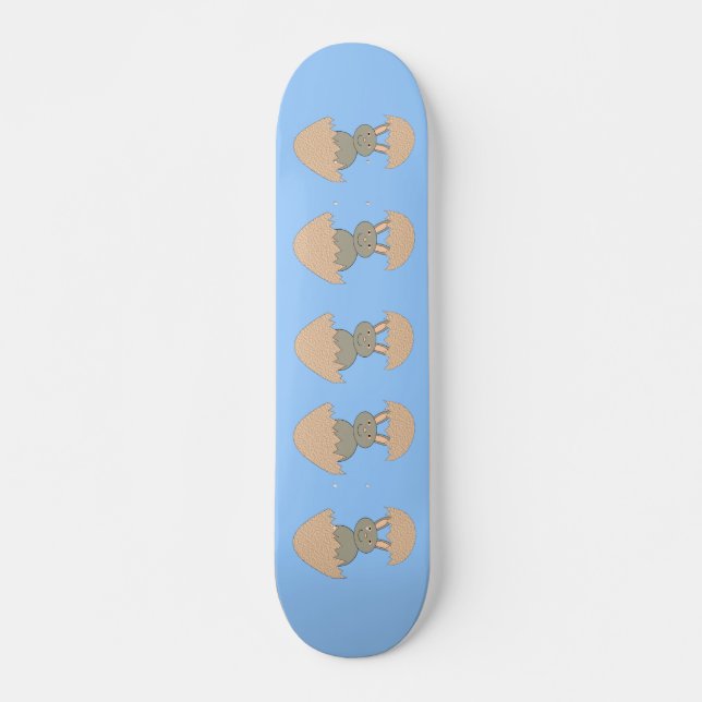 Bunny Hatching from Egg Weird Skateboard (Front)