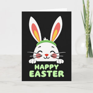 Bunny Heart Nose Happy Card
