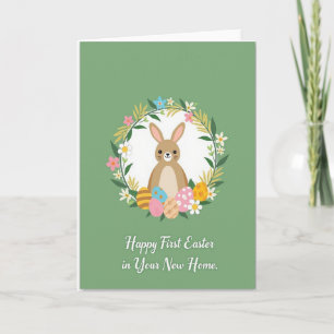 Bunny Heart Pattern Spring Card