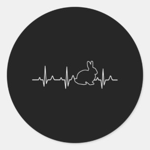 Bunny Heartbea Bunny Lovers and Rabbit Classic Round Sticker