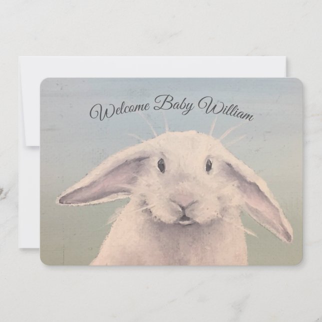 Bunny Hello Invitation (Front)