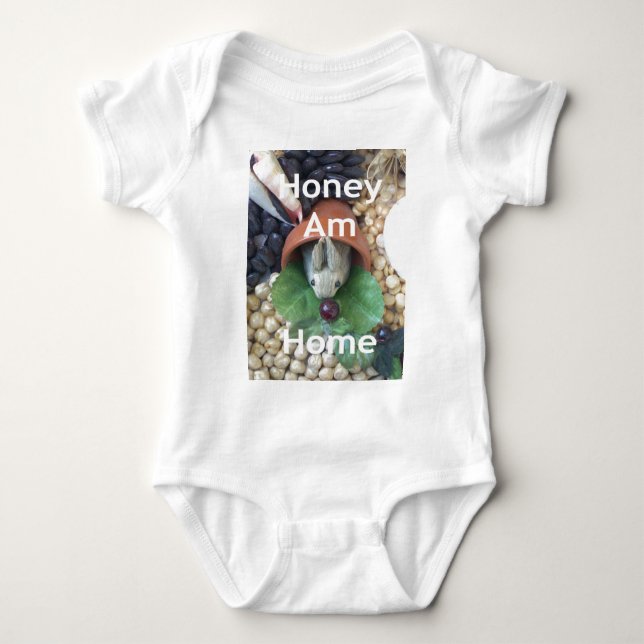 Bunny Home.png Baby Bodysuit (Front)