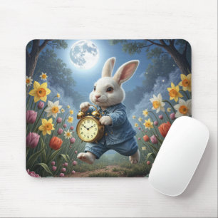 Bunny Hopping With an Alarm Clock Mouse Pad