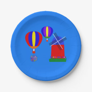 Bunny Hot Air Balloon #1 Paper Plates
