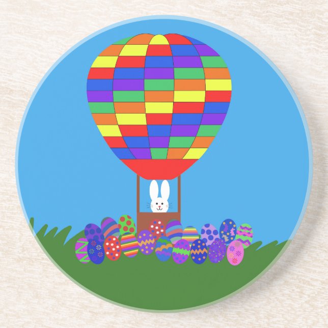 Bunny Hot Air Balloon #2 Coaster (Front)