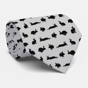 Bunny Hugger Tie (Light Grey)