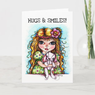 Bunny Hugs and Smiles Greeting Card